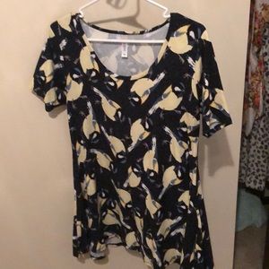 Lula Roe yellow canary blouse size XS